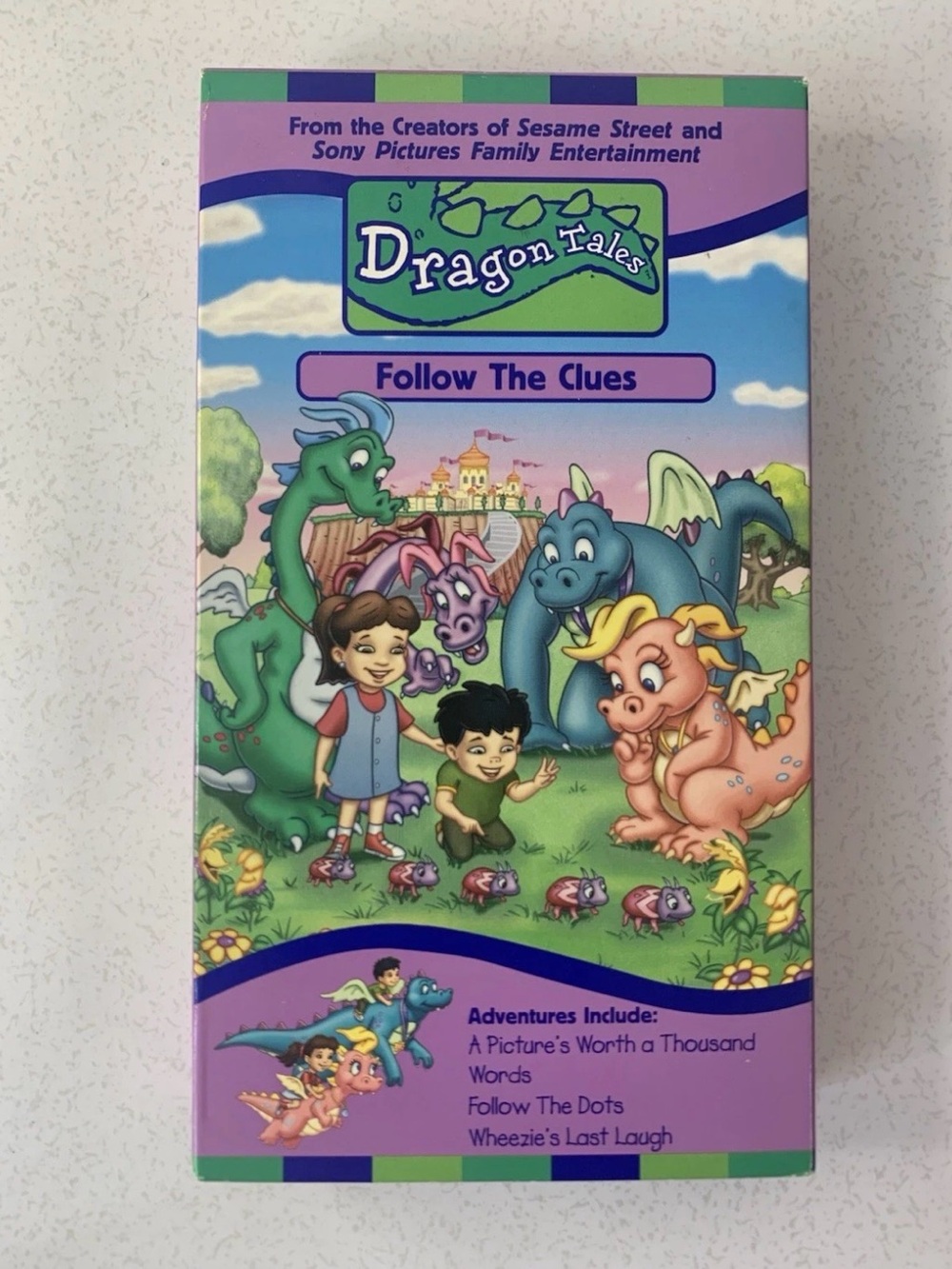 PBS Kids Dragon Tales - Follow the Clues VHS 2000 Sesame Workshop Cartoon